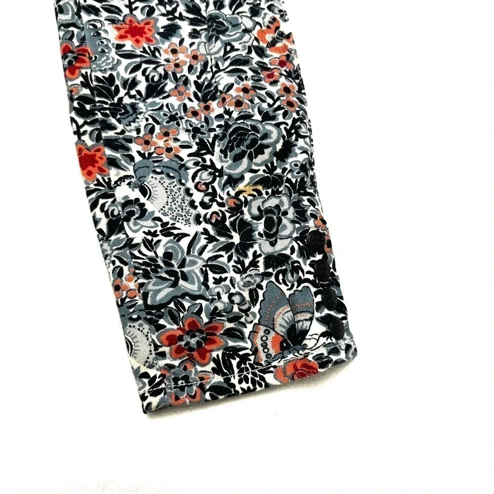 Tory Burch Skinny Flower Printed Pattern Skinny Denim Jeans SZ26
